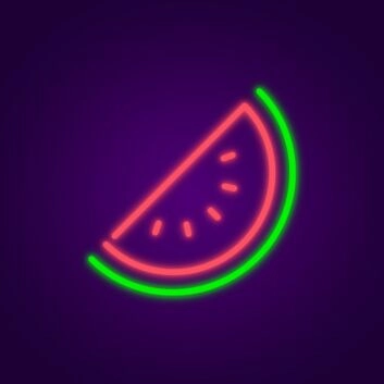 Wassermelonenstück LED-Neonschild Küche Bar