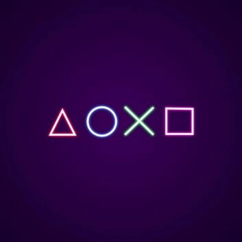Spielcontroller Tasten Symbole LED-Neonschild Gamingzimmer Wohnzimmer