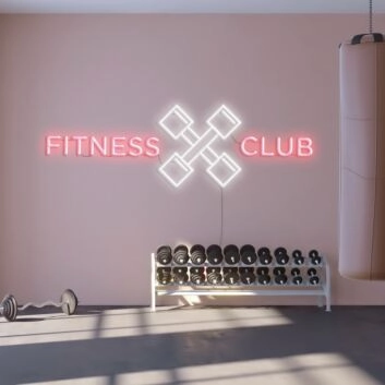FITNESS CLUB LED-Neonschild für Fitnessstudio