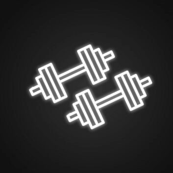 Hantel LED-Neonschild für Fitnessstudio und Home Gym