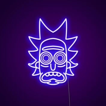 Comicfigur mit spitzen Haaren LED-Neonschild Gamingzimmer Bar