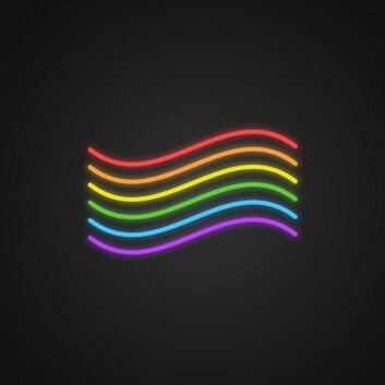 Regenbogen Wellenform LED-Neonschild Wohnzimmer Bar