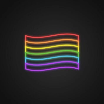 Regenbogenflagge LED-Neonschild Wohnzimmer Bar