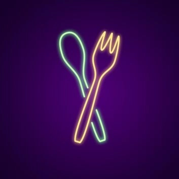 Gabel und Löffel LED-Neonschild für Restaurant Küche