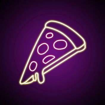 Pizzastück LED-Neonschild für Restaurant Imbiss