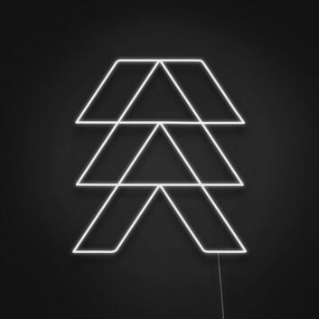 Abstrakte geometrische Form LED-Neonschild Wohnzimmer Büro