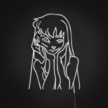 Anime Mädchen Gesicht LED-Neonschild Gamingzimmer Wohnzimmer