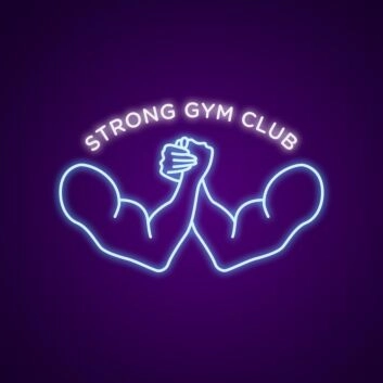 STRONG GYM CLUB LED-Neonschild für Fitnessstudio Sportclub