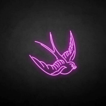 fliegende Schwalbe LED-Neonschild Wohnzimmer Café