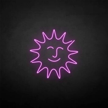 lächelnde Sonne LED-Neonschild Wohnzimmer Kinderzimmer