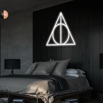 Dreieck mit Kreis und Linie LED-Neonschild Schlafzimmer Wohnzimmer