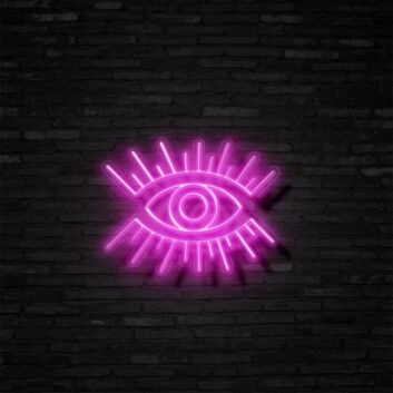Auge mit Strahlen LED-Neonschild für Bar Club