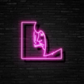 rauchende Frau Silhouette LED-Neonschild für Bar Club