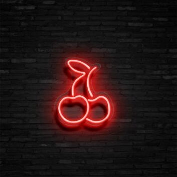 Kirschen LED-Neonschild für Bar und Küche