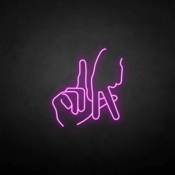 Handgeste mit Fingern LA LED-Neonschild Wohnzimmer Bar