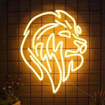 Löwenkopf LED-Neonschild Wohnzimmer Bar