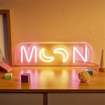 MOON LED-Neonschild Wohnzimmer Schlafzimmer
