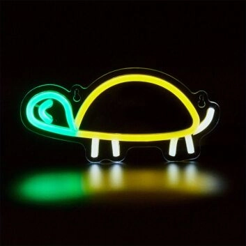Schildkröte LED-Neonschild für Kinderzimmer und Wohnzimmer