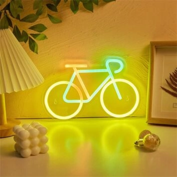 Brighten Up Your Space: Bicycle LED Neon Sign - Perfect for Home Decor, Bars, and Themed Parties