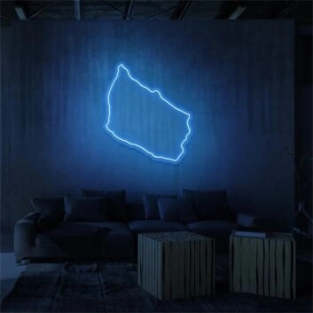 Inselumriss LED-Neonschild Wohnzimmer Büro
