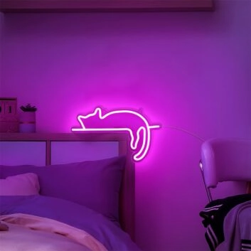schlafende Katze LED-Neonschild Schlafzimmer Wohnzimmer