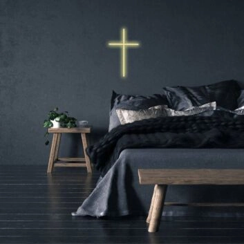 Kreuz LED-Neonschild für Schlafzimmer und Wohnzimmer