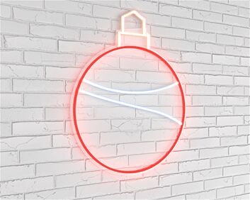 Weihnachtskugel LED-Neonschild für Wohnzimmer Weihnachtsdeko