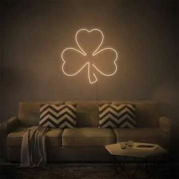 Herz-Kleeblatt LED-Neonschild für Wohnzimmer Dekoration