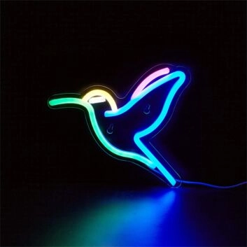 Kolibri LED-Neonschild Wohnzimmer Kinderzimmer