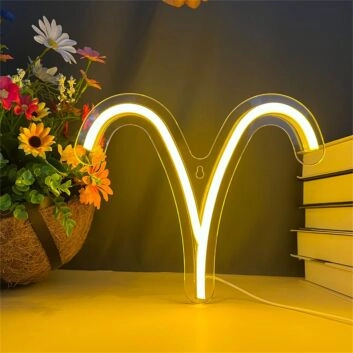 Widder Sternzeichen Symbol LED-Neonschild Wohnzimmer Schlafzimmer