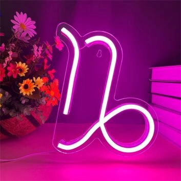 Steinbock Sternzeichen Symbol LED-Neonschild für Wohnzimmer Schlafzimmer