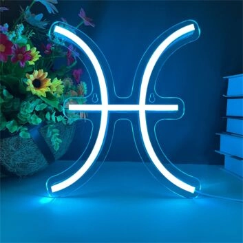 Fische Sternzeichen Symbol LED-Neonschild Wohnzimmer Schlafzimmer