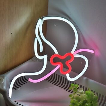 Bring Art to Life in Your Home, Office, or Party with the Creative Girls Drawing LED Wall Neon Sign