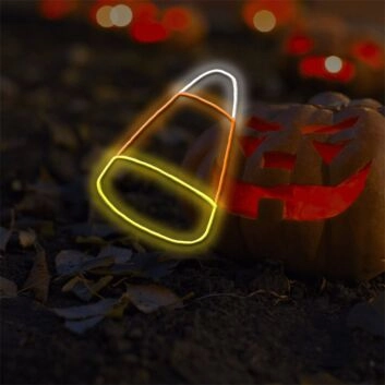 Zuckerstück in Dreiecksform LED-Neonschild für Halloween Party