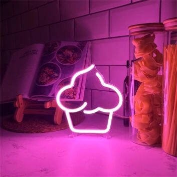 Cupcake LED-Neonschild für Küche Café