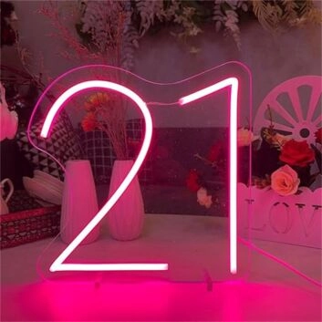 21 LED Neonschild für Geburtstag und Partydekoration