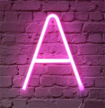 Buchstabe A LED Neonschild für Wohnzimmer und Bar