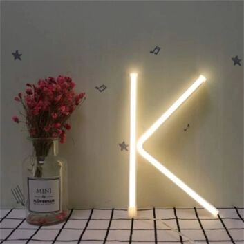 Buchstabe K LED Neonschild für Wohnzimmer und Schlafzimmer