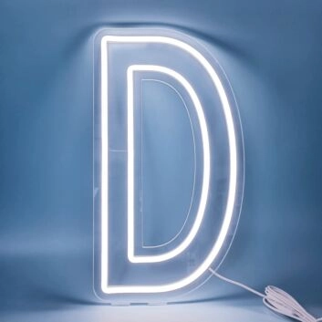 Buchstabe D LED Neonschild für Wohnzimmer und Büro
