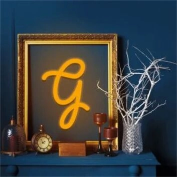 Buchstabe G LED Neonschild für Wohnzimmer und Büro