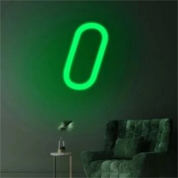 Ellipse Symbol LED-Neonschild für Wohnzimmer Büro