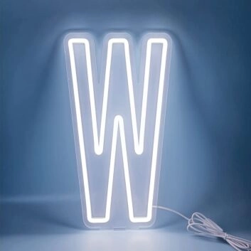 Buchstabe W LED Neonschild für Wohnzimmer und Bar