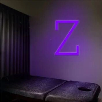Buchstabe Z LED Neonschild für Massagepraxis