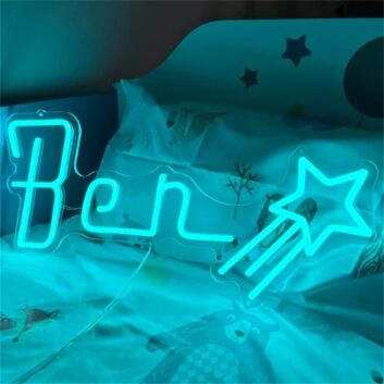 Ben LED-Neonschild für Kinderzimmer Geschenk