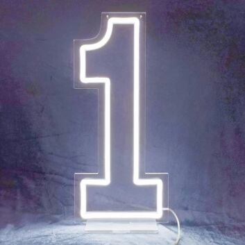 Celebrate in Style: Elevate Your Birthday, Wedding, and Event Ambiance with Customized LED Neon Light Number 1 Birthday LED Neon Sign.
