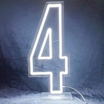 Brighten Up Your Child's Fourth Birthday and Home Space with Our Customized LED Neon Light Number 4 Birthday LED Neon Sign.