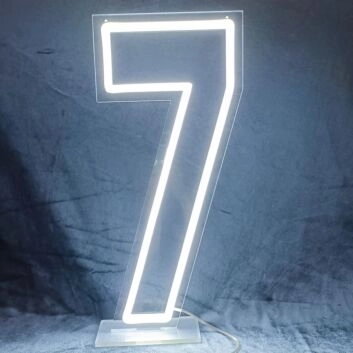 Celebrate in style: Perfect for Birthdays, Weddings, and Bar Decor with the Customized LED Neon Light Number 7 Birthday LED Neon Sign.