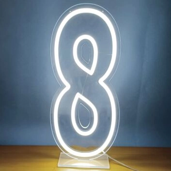 LED Neonschild Zahl 8 für Geburtstag und Partydekoration