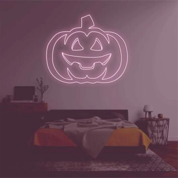 Halloween Kürbis LED-Neonschild für Wohnzimmer Party