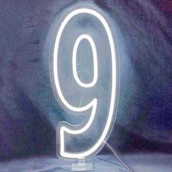 Zahl Neun LED Neonschild für Bar und Event